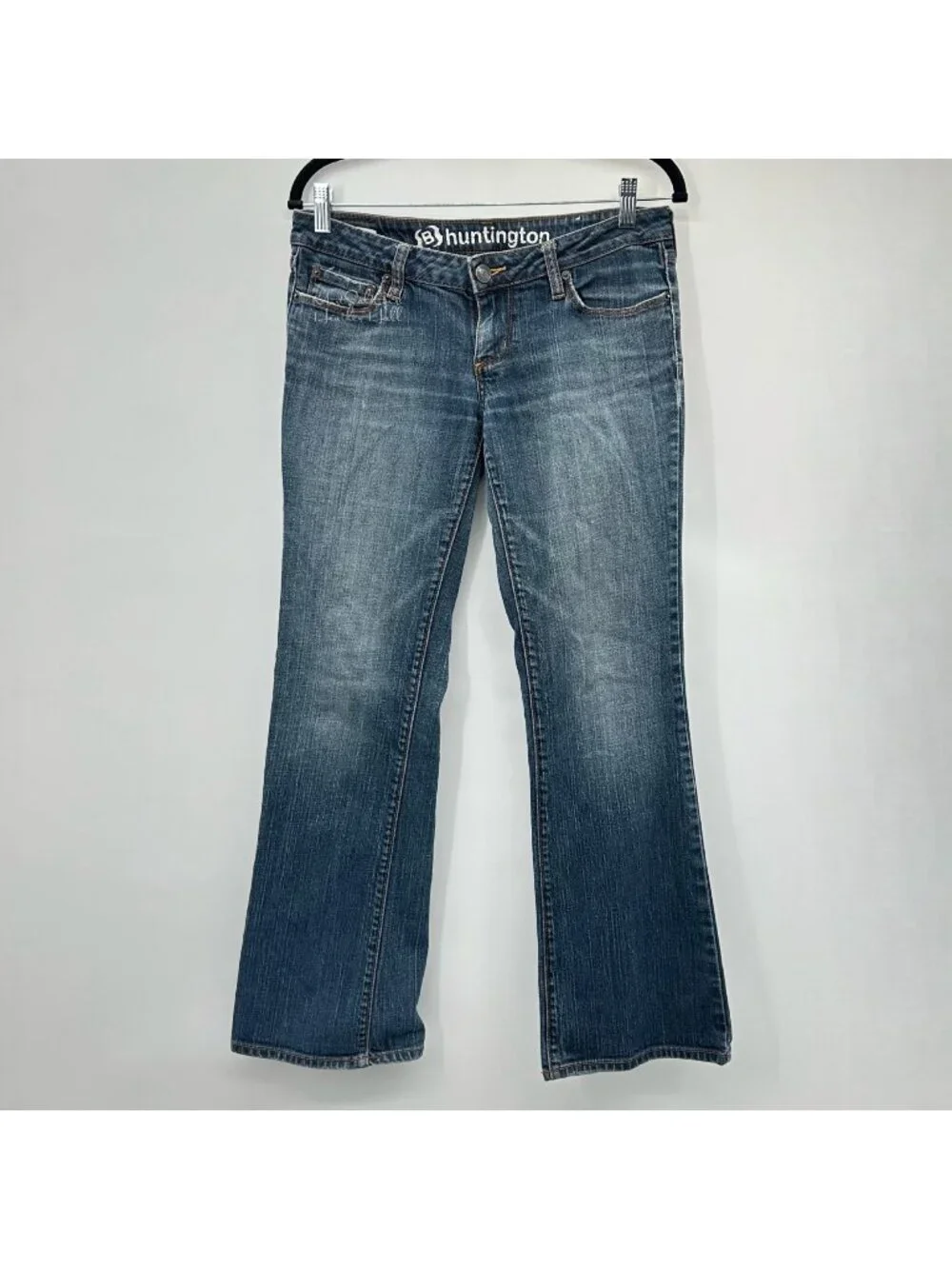 Bullhead Huntington Vintage Low Slung Stone Washed Flare Jeans Size 7 Juniors
